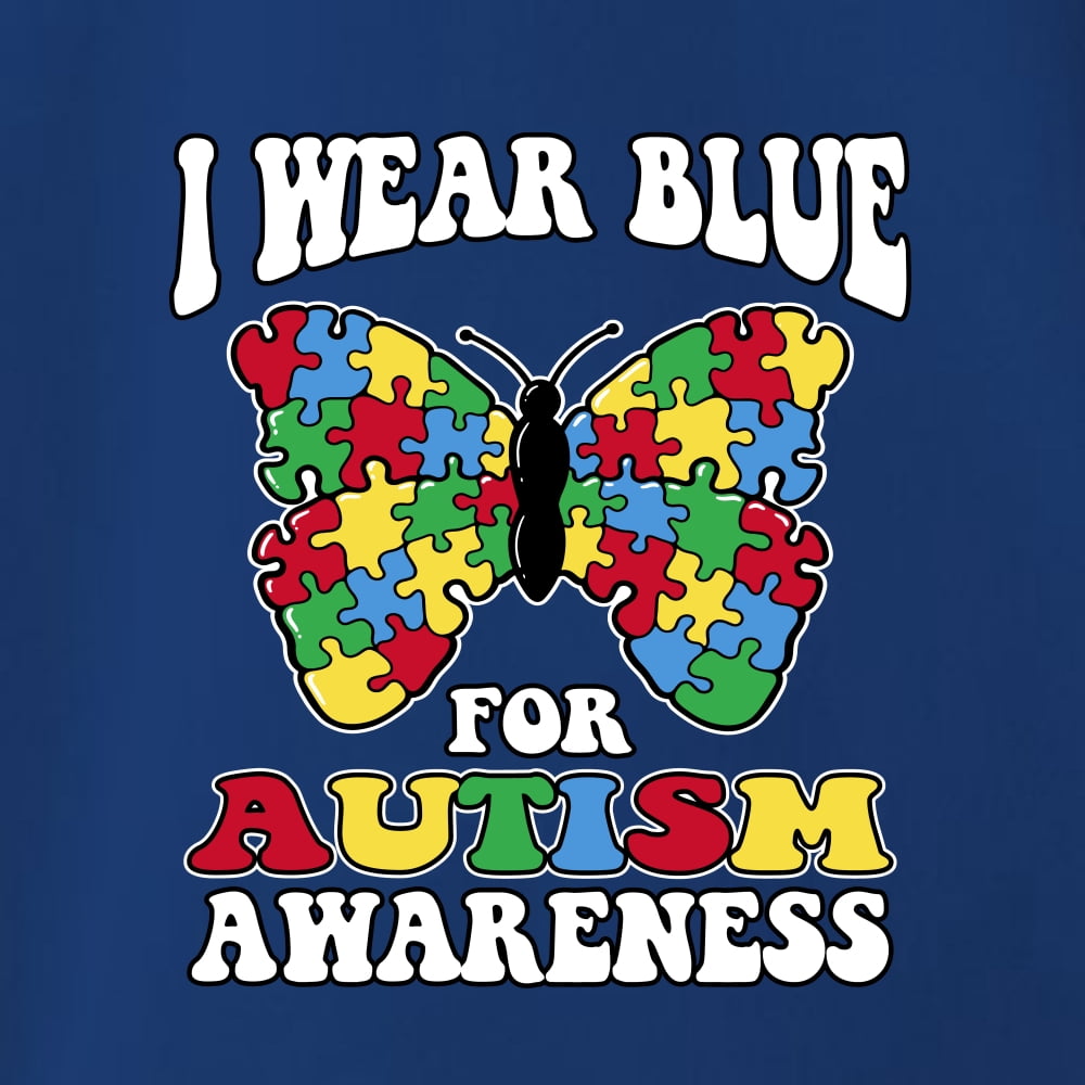 Wild Bobby I Wear Blue for Autism Awareness Men Long Sleeve Shirt