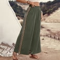 thumbnail image 5 of Kelon Women's Casual Pants, Women Elastic High Waisted Wide Leg Pants Casual Loose Boho Palazzo Crochet Panel Trousers 2026 Women's Clothing, XL, 5 of 8