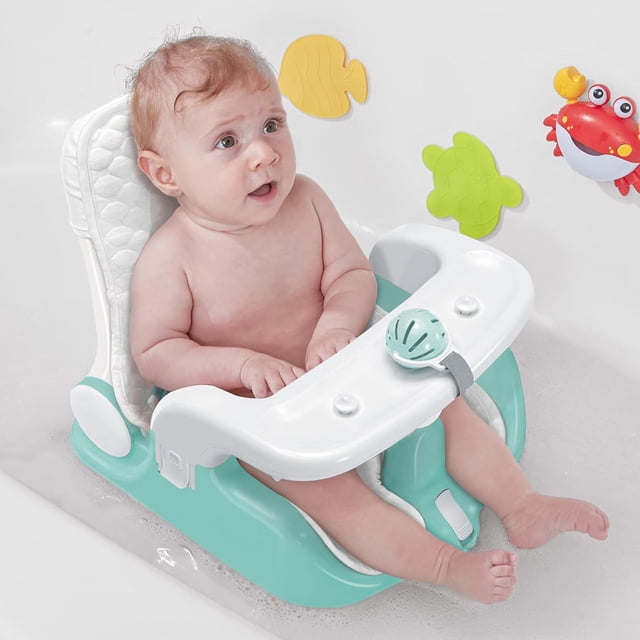 Asiento de baño para bebés BabyBond con 2 modos para sentarse y acostarse