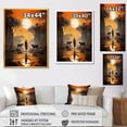 thumbnail image 4 of Designart "Cattle Camp African Dinka II" People Framed Wall Art - Global Orange African Tribal Entryway Framed Wall Art Print, 4 of 6