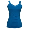 thumbnail image 1 of Womens Lace Trim Camisoles - Turquoise, 1 of 2