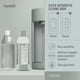 thumbnail image 2 of New Mysoda Glassy Design Sparkling Water Maker With 1L Glass & Plastic bottle - Silent Nordic Design Soda Maker Featuring A Sliding Door Opening - No Cylinder Included - Colour Green, 2 of 5