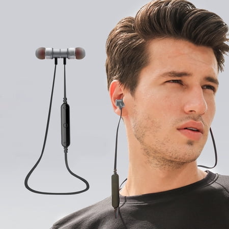 Noise Cancelling Headphones Sports Bluetooth Headset HiFi Sound Quality Hanging Neck Lightweight Magnetic Suction Function In-ear Type Remote Control Photo TPE Noodle Flat Line Waterproof Earplugs