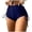 A-Navy253, variant on XIAONU Women's Front Ruched High Waist Swimwear Slim Fit Sleeveless High Waist Bikini Bottom Stretchy Tummy Control Beach Swimsuits