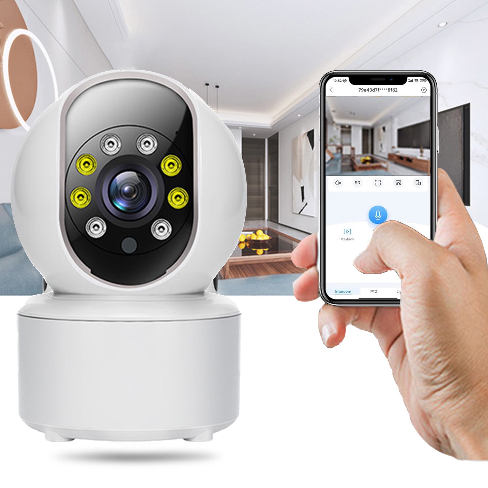 5G Frequency Surveillance Camera Indoor Home Security Camera1080P High-Definition Full Color Night Vision Wifi Network Remote Monitor Two Way Audio