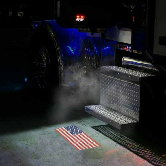 Trux TLED-PL11D  -  USA Flag Projector LED Door Light, Driver Side For Kenworth, Peterbilt