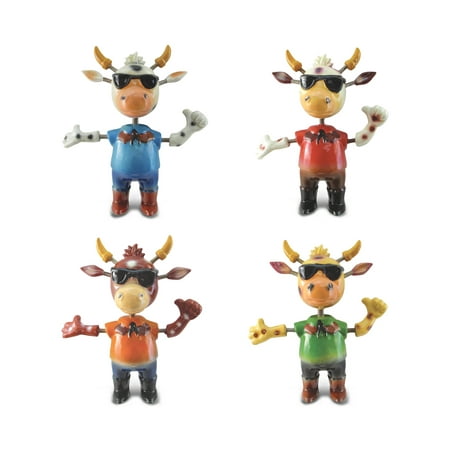 

CoTa Global Cool Cow Refrigerator Bobble Magnets Set of 4 - Assorted Color