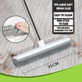 thumbnail image 6 of Pet Hair Remover Tool - 47 Inch Adjustable Long Handle Carpet Rake for Dog Cat Hair Removal, Dual-Sided Carpet Brush with Copper & Bristles for Rugs, Mats, 6 of 8
