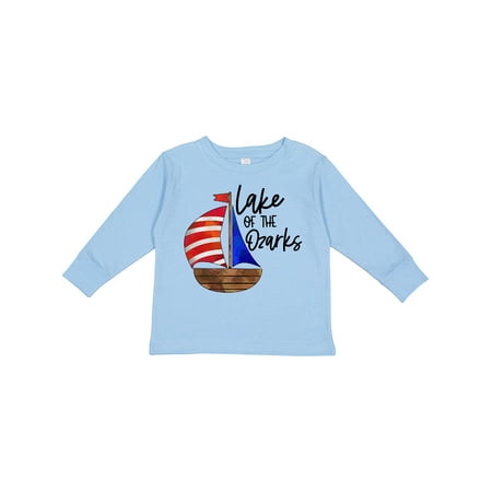 

Inktastic Lake of the Ozarks Sailboat Gift Toddler Boy or Toddler Girl Long Sleeve T-Shirt