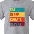thumbnail image 4 of Inktastic Eat Sleep Karate Repeat Youth T-Shirt, 4 of 5