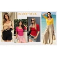 thumbnail image 6 of MOYIKO Womens Half Sleeve Scoop Neck Slim Fitted T Shirts Casual Basic Tees Summer Tops Clothes, 6 of 7