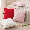 thumbnail image 3 of Funda de cojín con diseño de corazón de amor, funda de almohada de felpa con cremallera oculta para sofá, dormitorio, sala de estar y decoración., 3 of 8