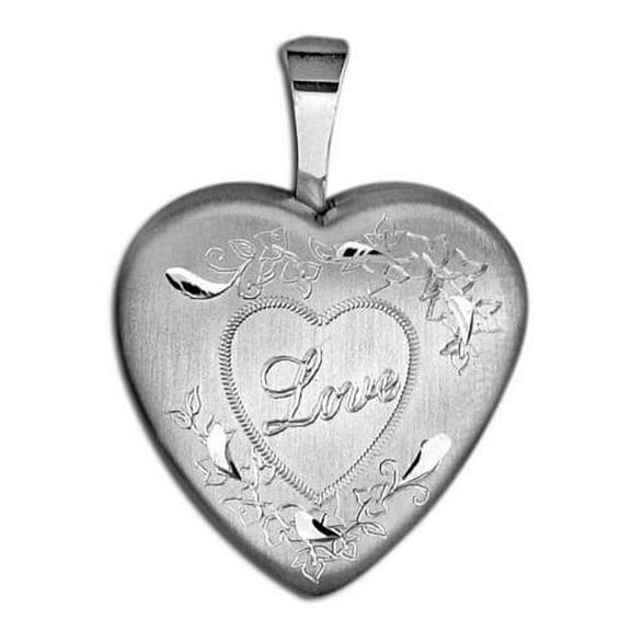 Sterling Silver "Love" Locket - 2/3 Inch X 2/3 Inch