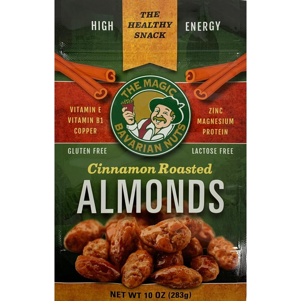 Magic Bavarian Nuts Cinnamon Roasted ALMONDS Sweet, Roasted Nuts