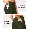 thumbnail image 6 of Dwellite Women's Bermuda Long Shorts Knee Length Capris with Pockets High Waisted Athletic Casual Shorts for Women 2026 Army Green XL, 6 of 9