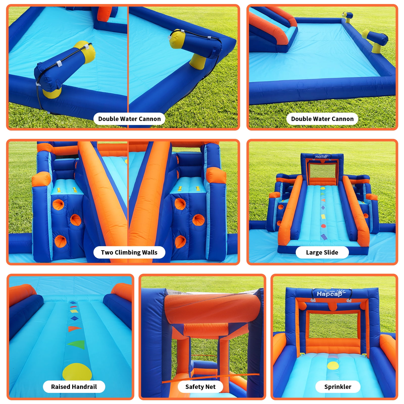 Hapcap Inflatable Water Park Slide for Kids, Backyard Summer Outdoors