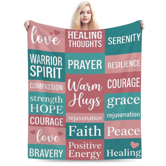 Get Well Soon Blanket, Get Well Gift Throw Blanket, Inspirational Sympathy Blanket, Thinking of You Comfort Gift, Soft Cozy Throw Blanket 50x40