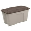 Suncast B501824 50 Gallon Taupe Outdoor Accessory Storage Bin with Lid, 3 Pack