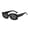Black, variant on Vintage Big Frame Sunglasses for Women Men Under $8 UV4 Protection Oversized Square Sun Glasses with Two Tone Injection Frame and Metal Side Logo