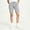 Gray, variant on Josdec Women's Elastic Back Waist Stretch Bermuda Shorts Slim Knee‑Length Chino Workwear Shorts with Pockets for Hiking and Daily Casual Wear
