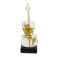 thumbnail image 4 of Estatua de violín, decoración de escritorio, adorno, arte abstracto, estatuilla de violín para cafetería, Festival, librería, decoración artesanal de con rosa, 4 of 10