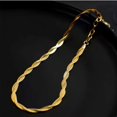thumbnail image 4 of Abc Style Gargantilla Trenzada de Chapa de Oro 18k Ajustable Elegante Diseño Joyeria Bisutería, 4 of 4