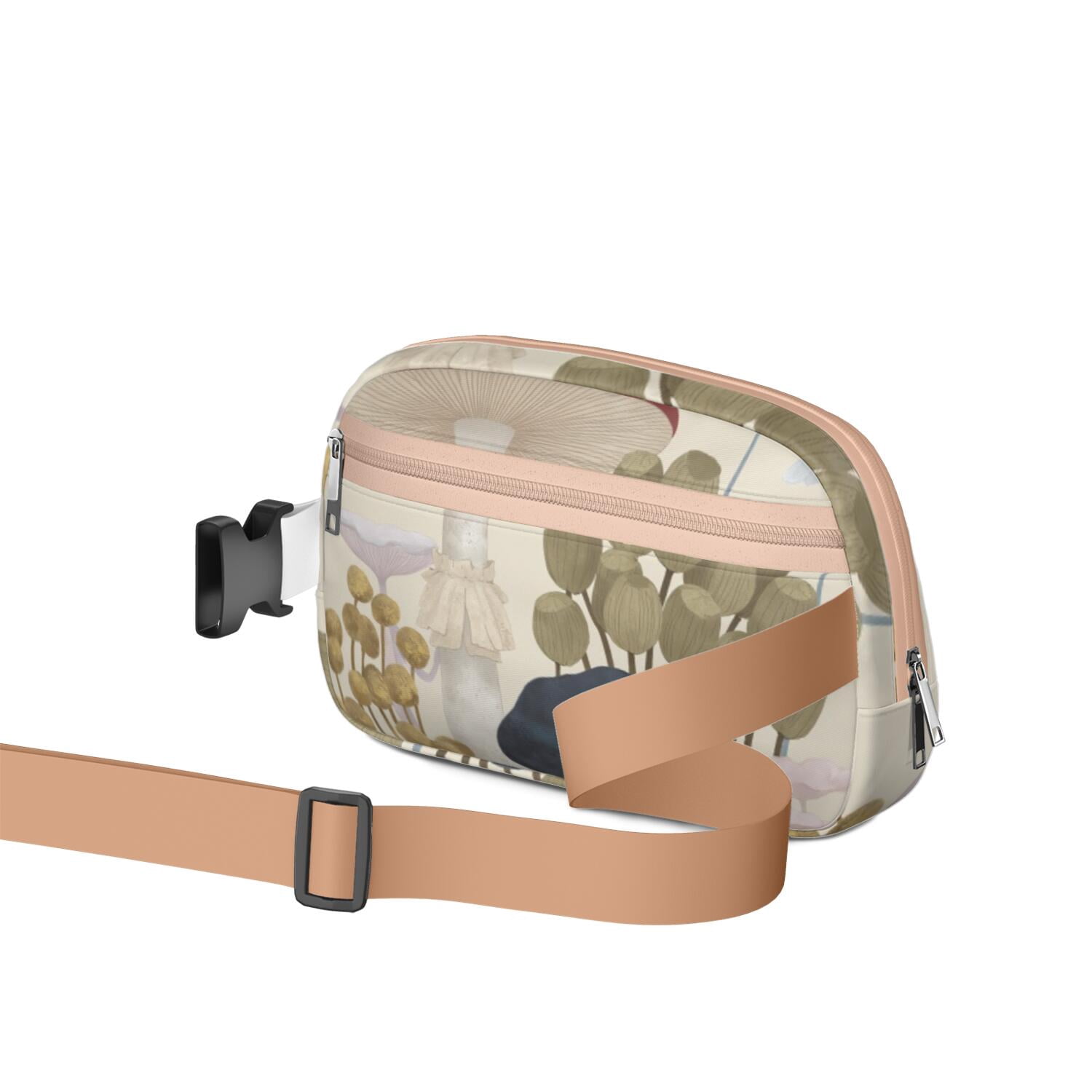 Waist Bag for Sports Enthusiasts Commuters Fashionable Waterproof Fanny Pack with Adjustable Strap for Outdoors Workout Traveling Mushroom Sporty Waist Pack