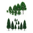 thumbnail image 2 of KAKOWELY Green Plastic Model Tree Set for Architectural Models 22 Pieces 1:50 Scale,6.3"X2.36"X2.36", 2 of 5