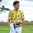 thumbnail image 5 of Balery Honeybee Printed Men’s Short Sleeve Polo Shirt, Midweight Men's Shirt,Golf Polo shirts -X-Large, 5 of 8