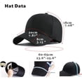 thumbnail image 5 of Oversize Baseball Cap XXL big head hats for men large head hats Dad Hat Adjustable 23.6"-26.8", 5 of 8