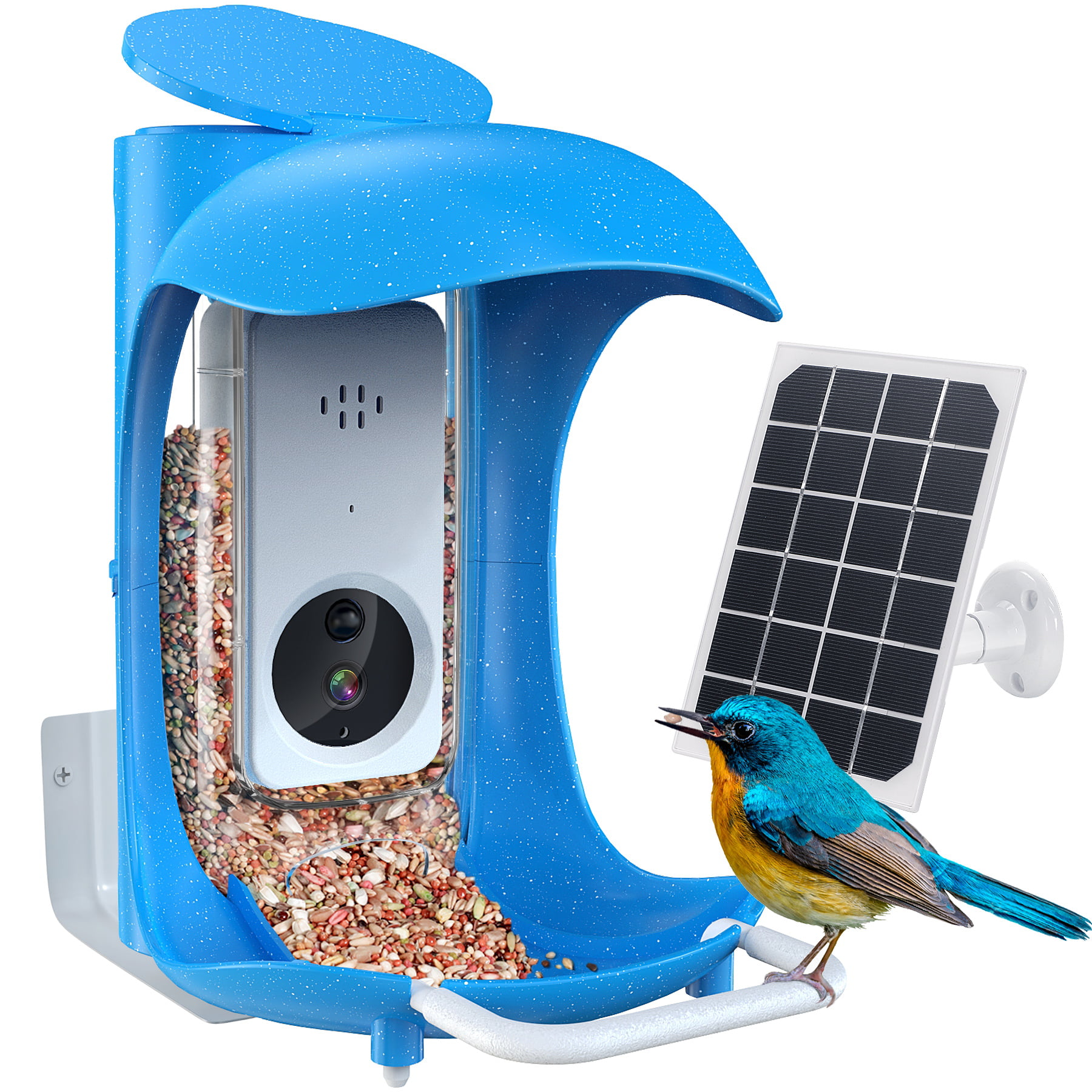 Bird Buddy Smart Bird Feeder with Solar Roof Blue BBG1003BAB