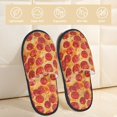 thumbnail image 2 of Balery Pizza Pantuflas de Casa de Felpa Silenciosas con Diseño Estampado, Zapatillas Cómodas Antideslizantes de Algodón para Interior-Large, 2 of 8