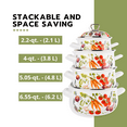 thumbnail image 3 of Vegetable Garden Belly Deep Stock Pot with Decorated Lid Diameter: 6.3" (16 cm); Dimensions: 7.9 х 7.9 х 4.3" (20 x 20 x 11 cm), 3 of 7