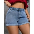 thumbnail image 2 of Endives Women's Shorts Jeans Juniors Vintage Denim High Waisted Jeans Shorts, 2 of 7