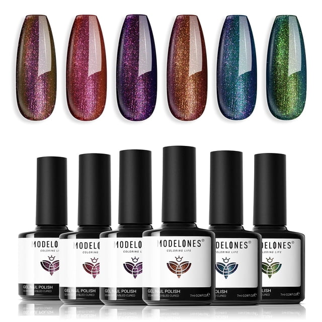 Set de esmaltes de uñas en gel modelones Chameleon Aurora 6 colores