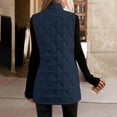 thumbnail image 7 of Women's Warm Mid-Length Puffer Vests,Full Zip Sleeveless Hooded Casual Layering Winter Outerwear Jacket with Side Pocket, 7 of 7
