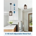thumbnail image 4 of DEWENWILS 2 Pack Farmhouse Pendant Lighting for Kitchen Island, Wood and Metal Hanging Light Fixture for Dining Room, Adjustable Height, 4 of 8