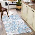 thumbnail image 4 of DEXDE Entryway Area Rugs 2x3 Washable Modern Abstract Door Mat Indoor Soft Small Carpet Non Slip Low Pile Throw Rug for Entrance Bedroom Kitchen Bathroom Laundry, Blue, 4 of 8