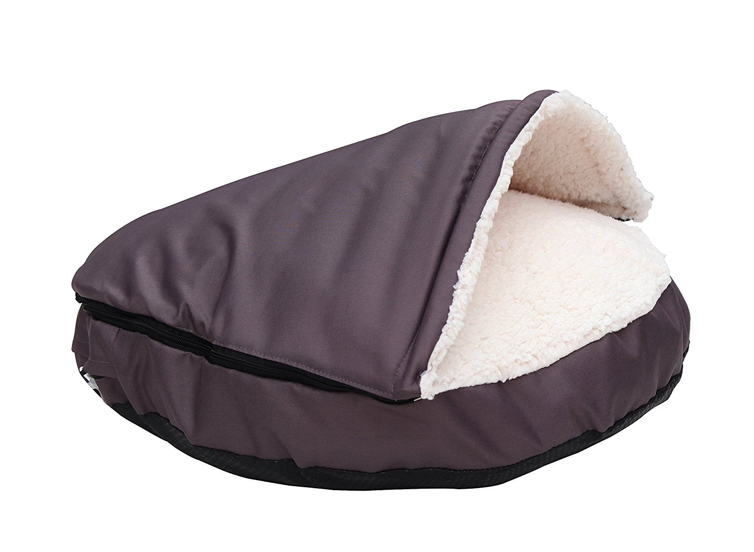 Photo 1 of HappyCare Textiles Pet Cave and Round Pet Bed for Cats and Small Dogs, 25 by 4', Red