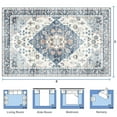 thumbnail image 5 of Nefoso 5ft x 8ft Vintage Area Rugs, Washable Area Rugs for Living Room Bedroom Kitchen Home Decor, Non-Slip Carpet, Blue & Beige, 5 of 5