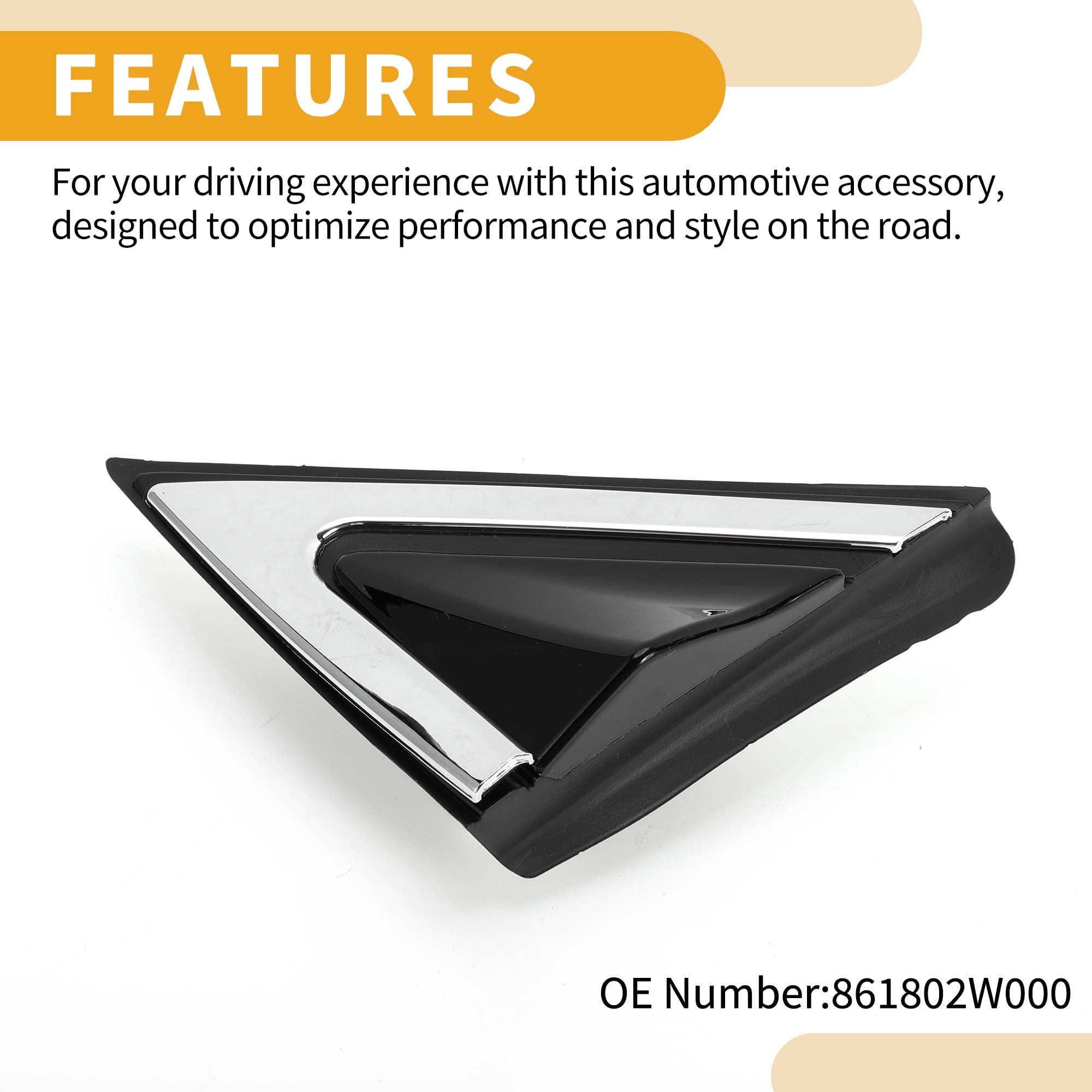 Unique Bargains Pillar Corner Triangle Trim No.861802W000 Rearview Mirror Cover