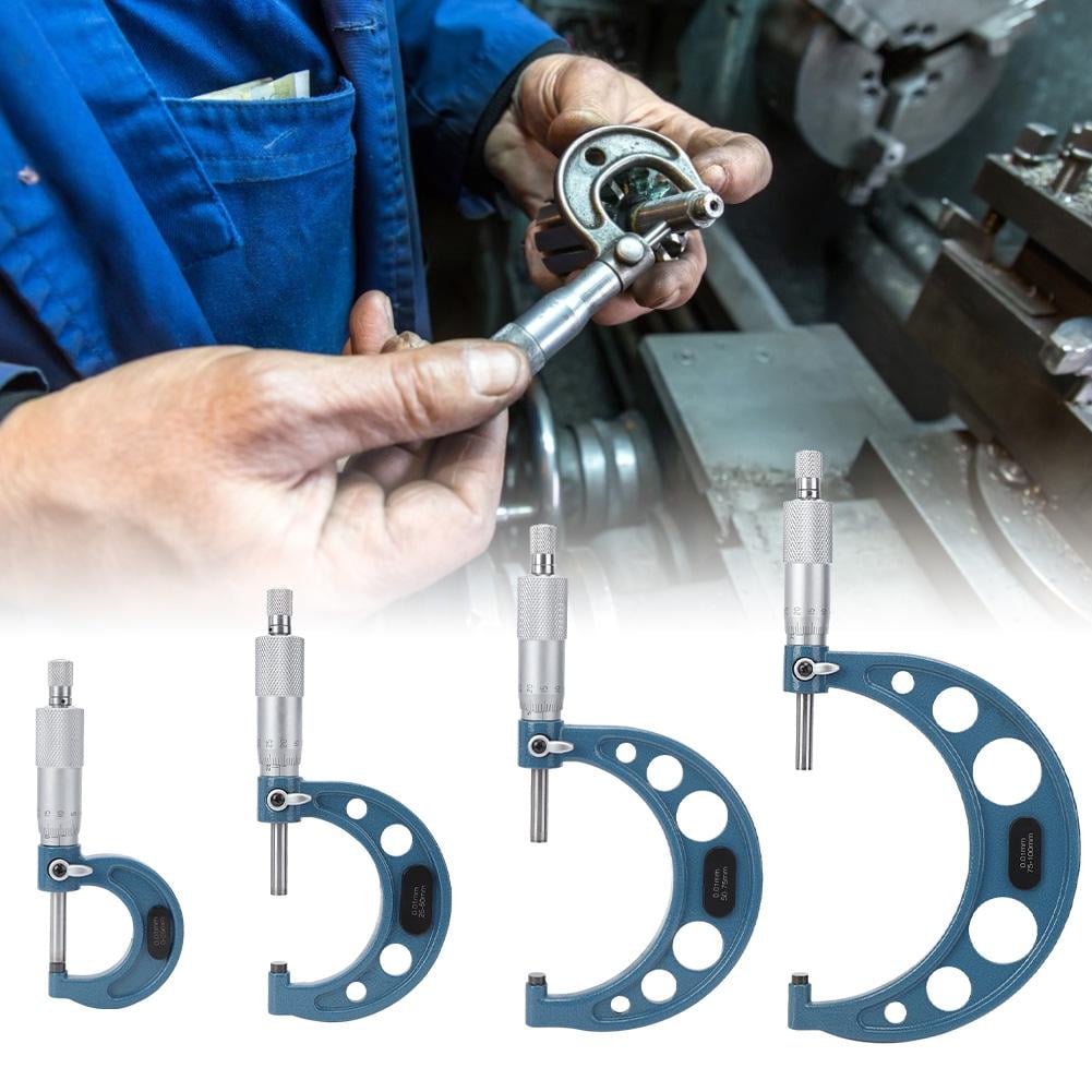 Mgaxyff Steel Outside Micrometer,4Pcs MicrometerBearing Steel High