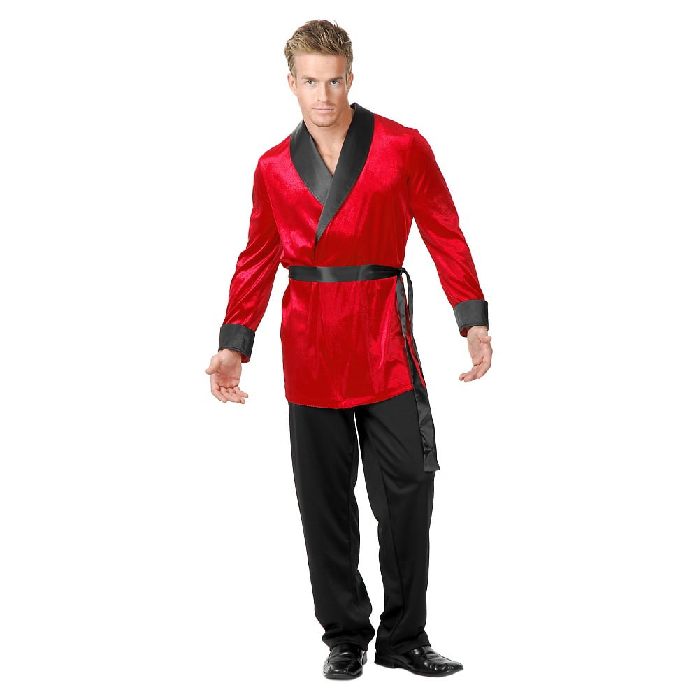 Red Velvet Smoking Jacket Adult Costume Plus Size 3X
