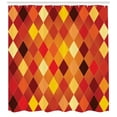 thumbnail image 3 of Ambesonne Burnt Orange Shower Curtain, Lozenge Geometric, 69"Wx84"L, Multicolor, 3 of 3