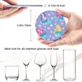 thumbnail image 4 of PAYOHTO Kids Girls Mermaid Premium PU Leather Coasters Set - 6 Stylish Round Drink Coasters with Storage Box for Home and Office Use, 4 of 6