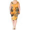 thumbnail image 3 of Women's Plus Size Tie Dye Fitted Bodycon Scoop Neck Sleeveless Basic Cami Midi Dress, 3 of 6