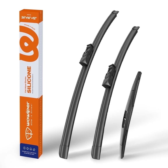 WOWIPER Silicone Windshield Blades Replacement for Subaru Crosstrek 2018-2013, Car Wiper Blades Set Isolate Water Repellency Conventional All-Season -26" 16" 12"
