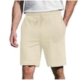 thumbnail image 2 of Antinious Men Solid Drawstring Pocket Running Half Shorts Pants, 2 of 5