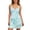 Blue, variant on Womens Embroidered Dress Unique Appliques Beaded Back Lace Up Casual Floral Blue L