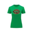 thumbnail image 2 of Playera Blusa Con Impresion De Beso Animal Print Sexy Color Verde Talla Chica Marca Emil SaEs, 2 of 4